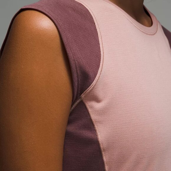 lululemon Cap Sleeve Hiking Top Pink Clay/Dark Oxide Size 4 NWT - Picture 3 of 8